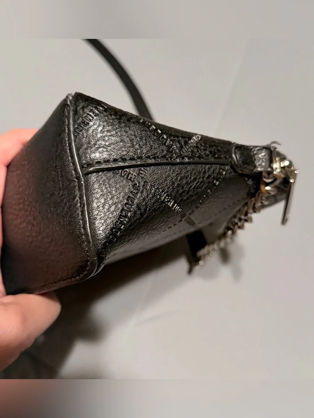 Steve Madden Quilted Crossbody Bag in Black with Chain Strap
